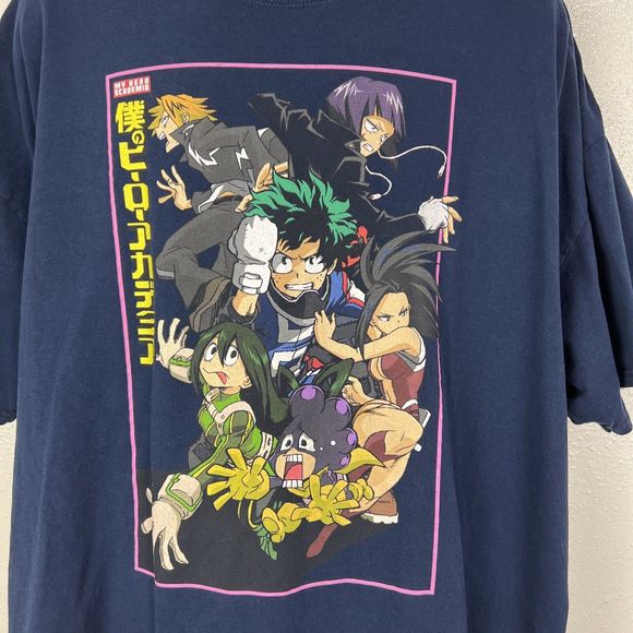 My Hero Academia Shirt Men 3XL Blue Graphic Funanimation Short Sleeve Anime - Picture 5 of 11
